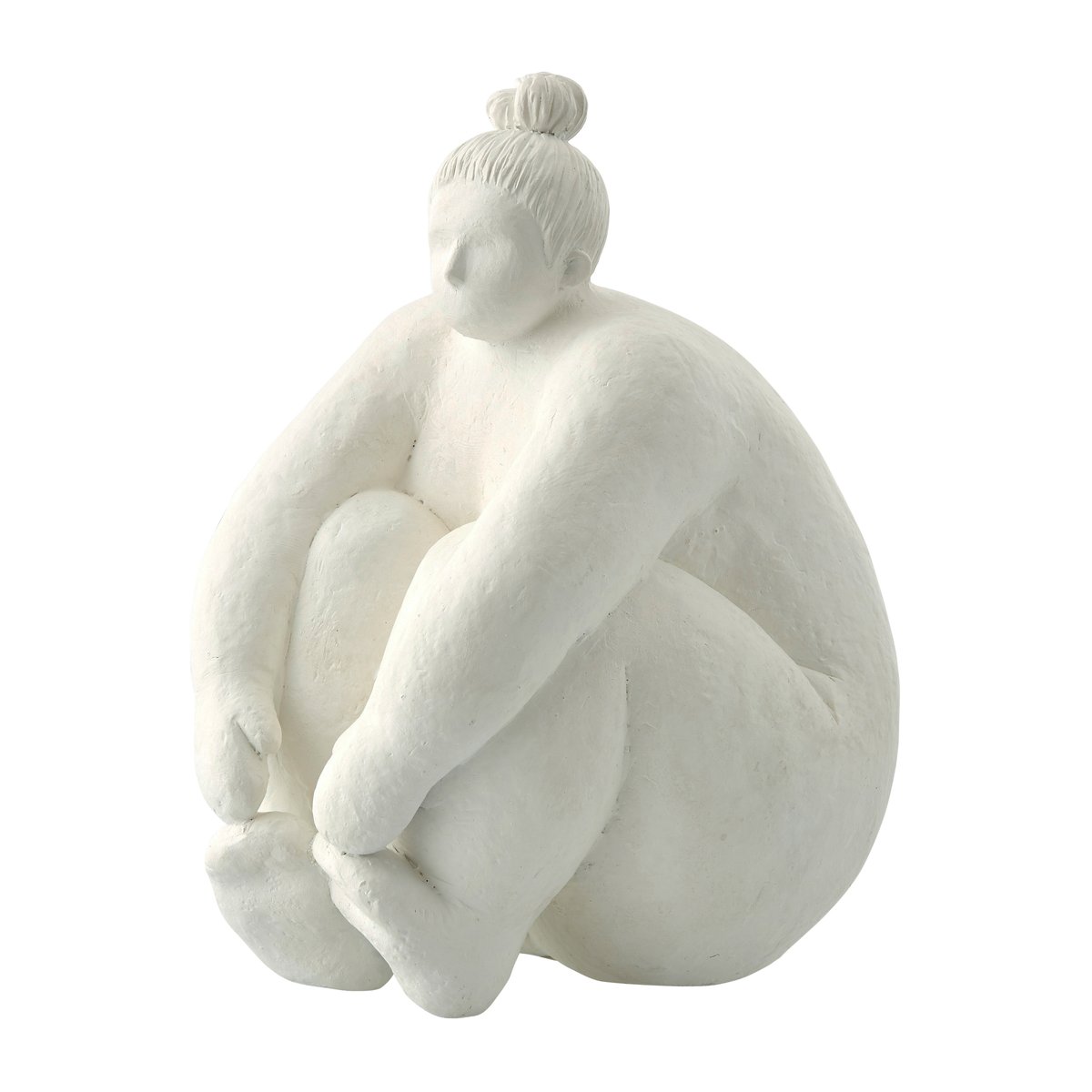 Serafina koriste nainen istuva 24 cm White