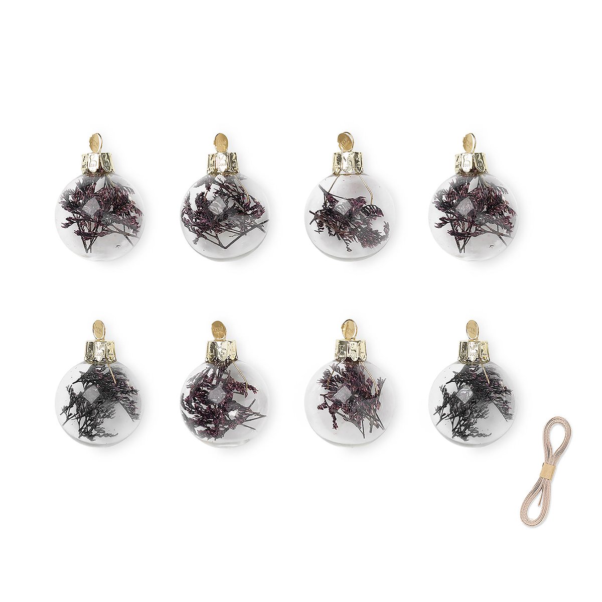 Flora joulukoriste small Ø4 cm 8-pack Purple