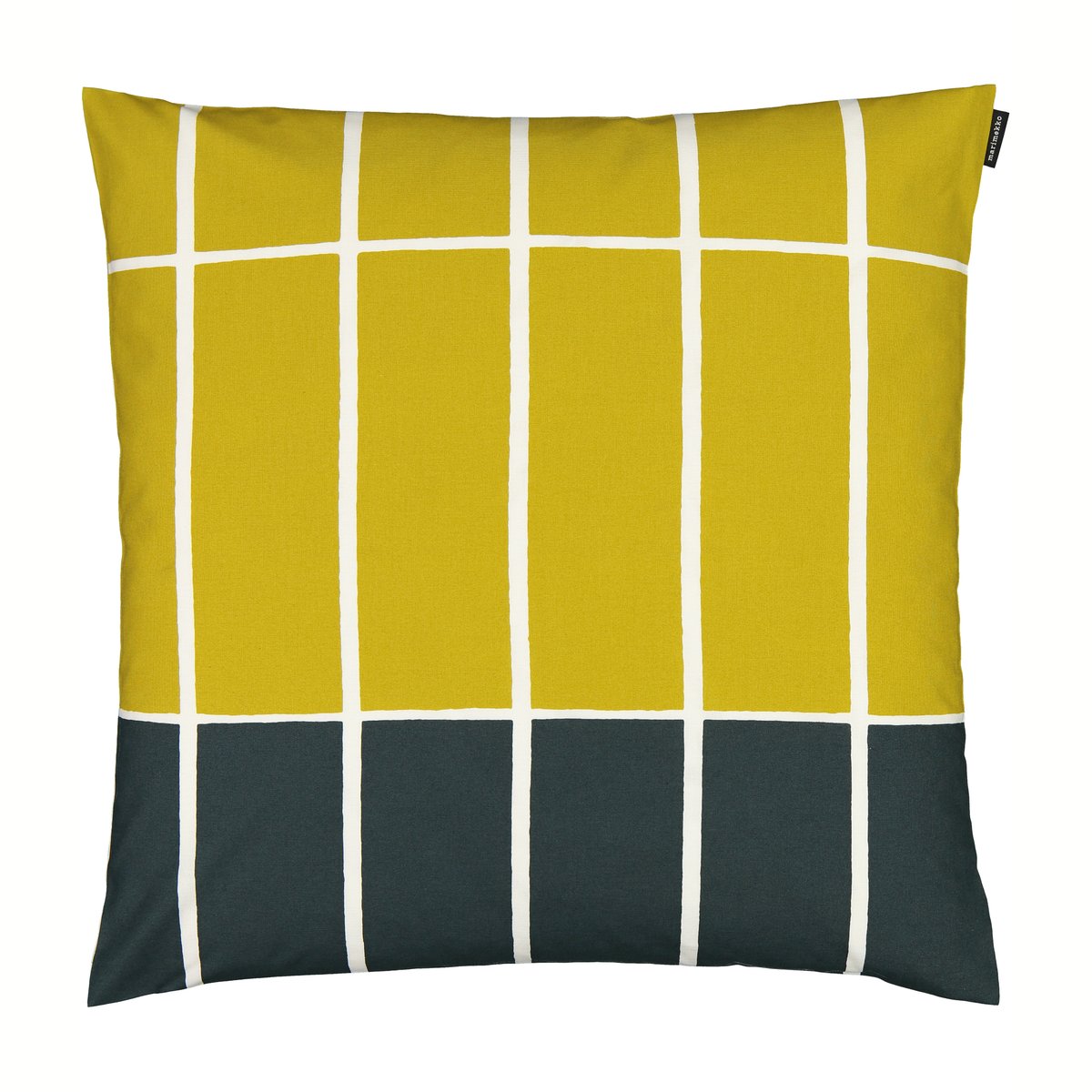Tiiliskivi tyynynpäällinen 50x50 cm Keltainen-tummanvihreä