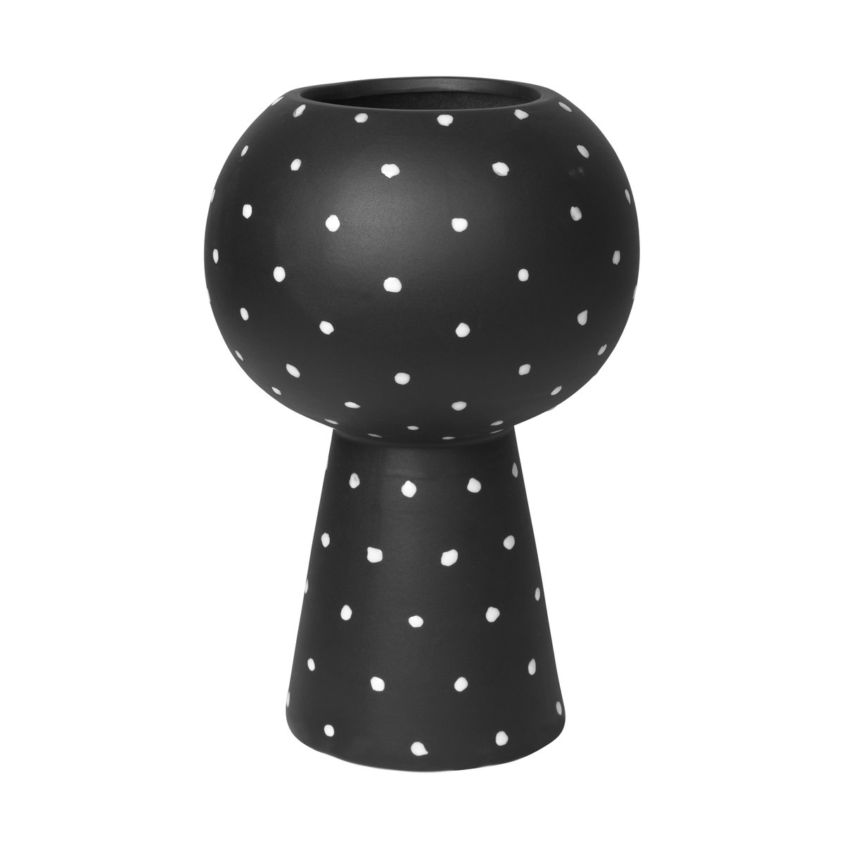 Bella jalallinen keramiikkamaljakko 35 cm Turkish coffee black