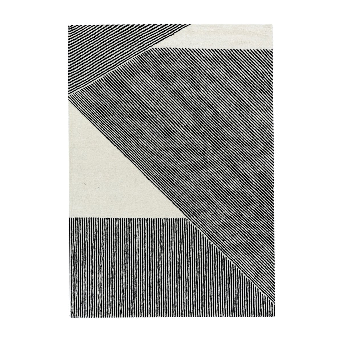 Stripes-villamatto, luonnonvalkoinen 170x240 cm