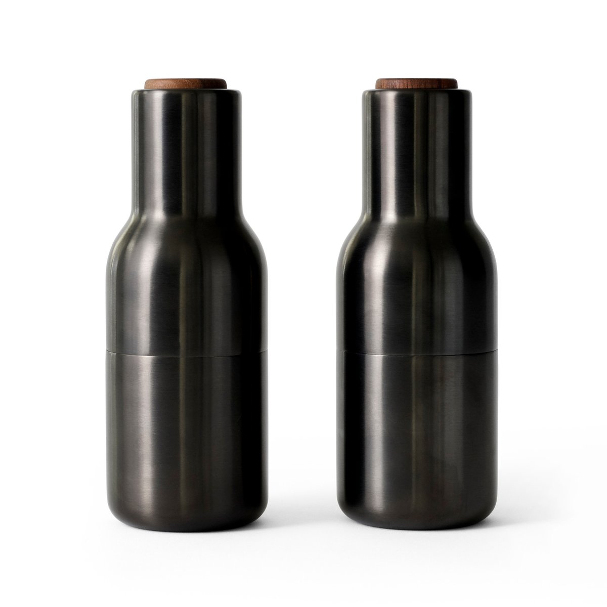 Bottle Grinder -maustemylly metalli, 2-pakkaus Bronzed brass (saksanpähkinäkansi)