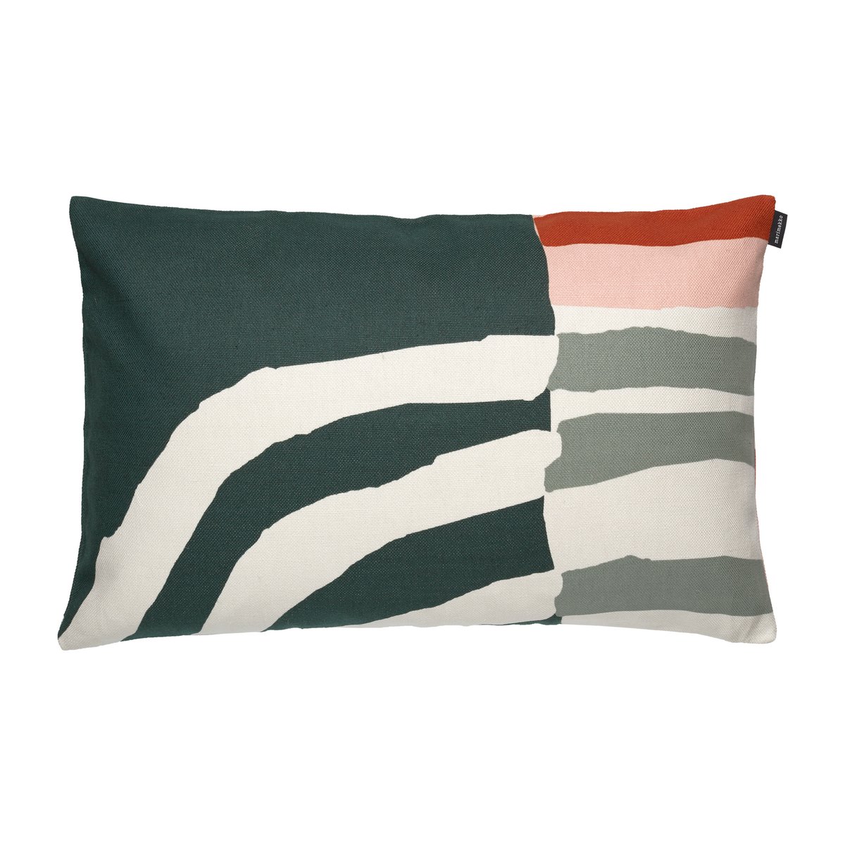 Vuosirenkaat tyynynpäällinen 40x60 cm Beige-Vihreä-Vaaleanpunainen