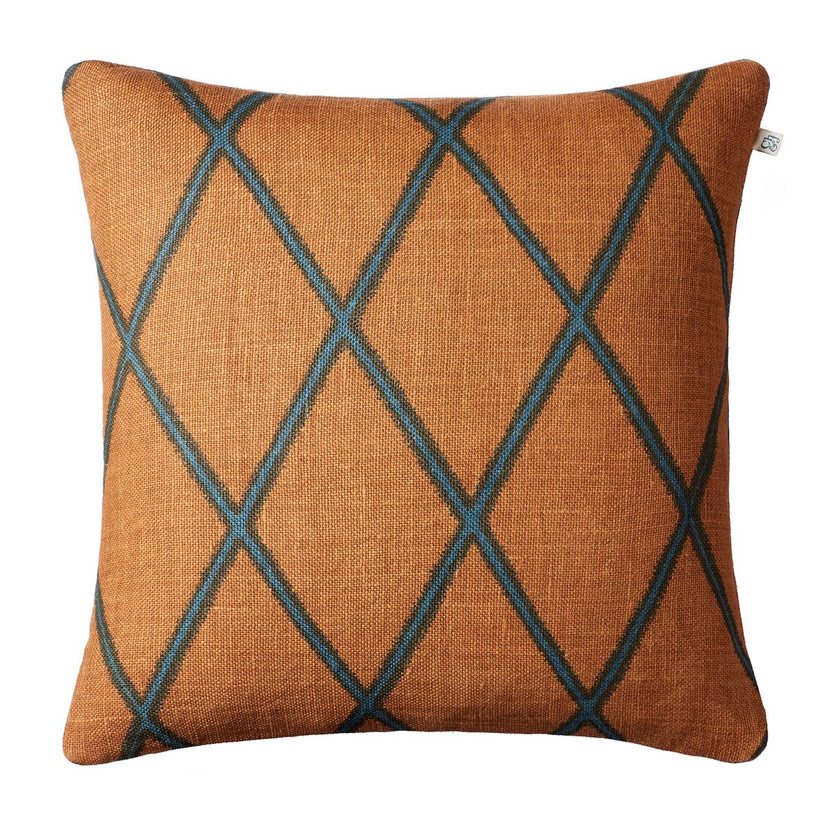 Ikat Orissa -tyynyliina 50x50 cm Taupe-palace blue