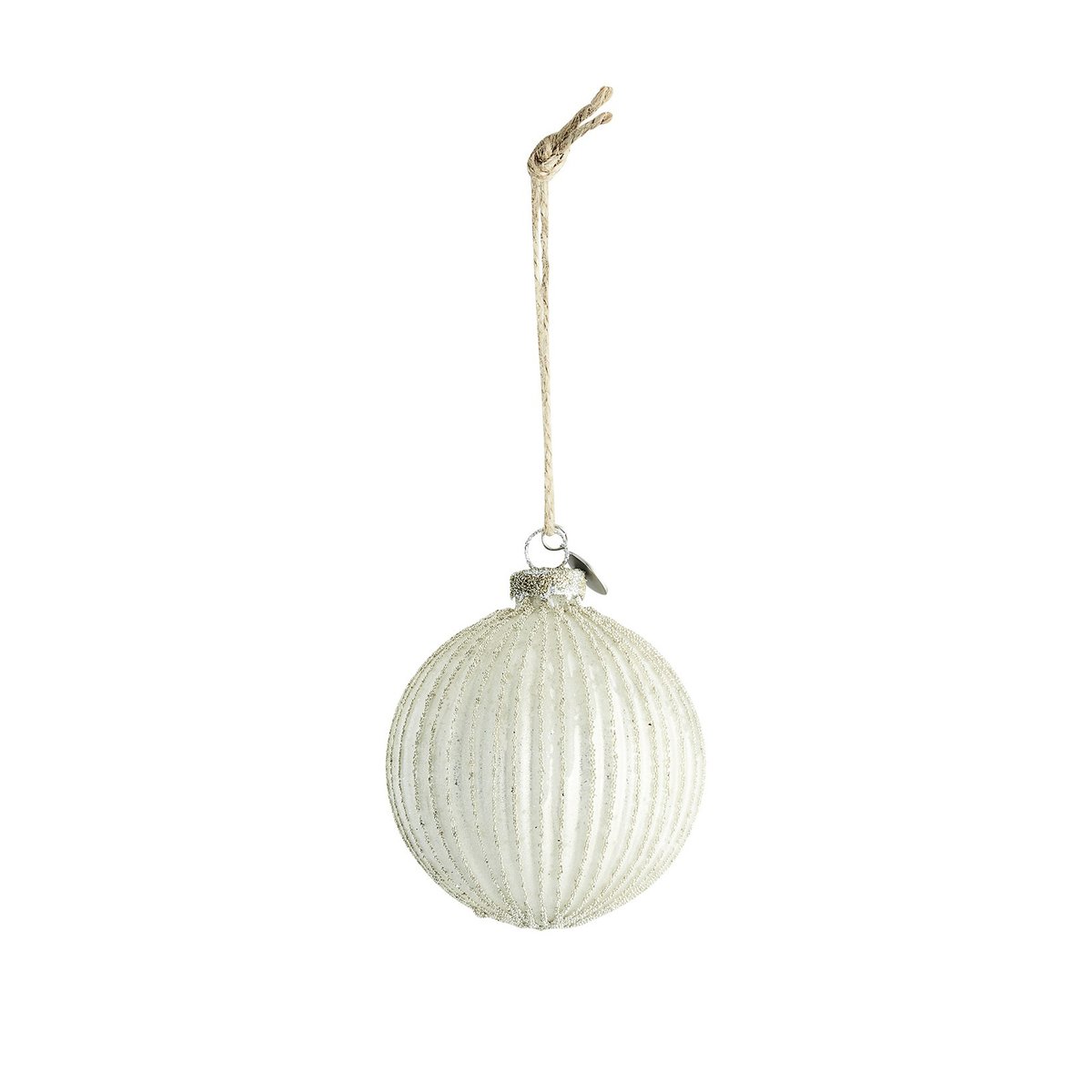 Norille joulukuusenpallo, Ø 8 cm Antique white-silver