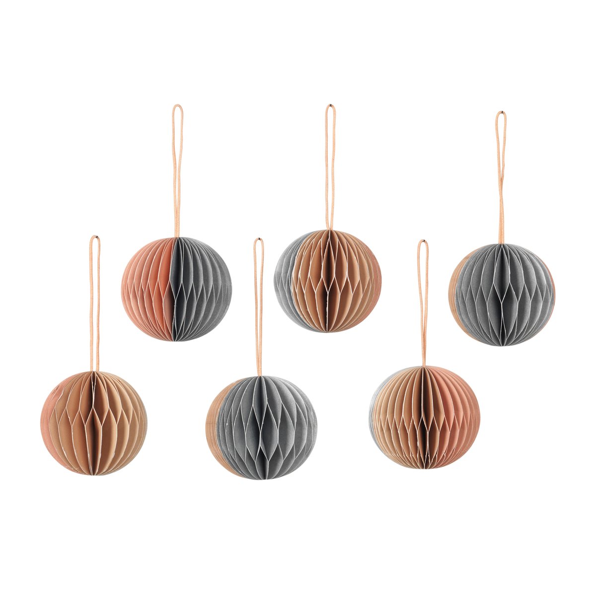 Ball joulukoriste honeycomb Ø5 cm 6 osaa Multi/beige
