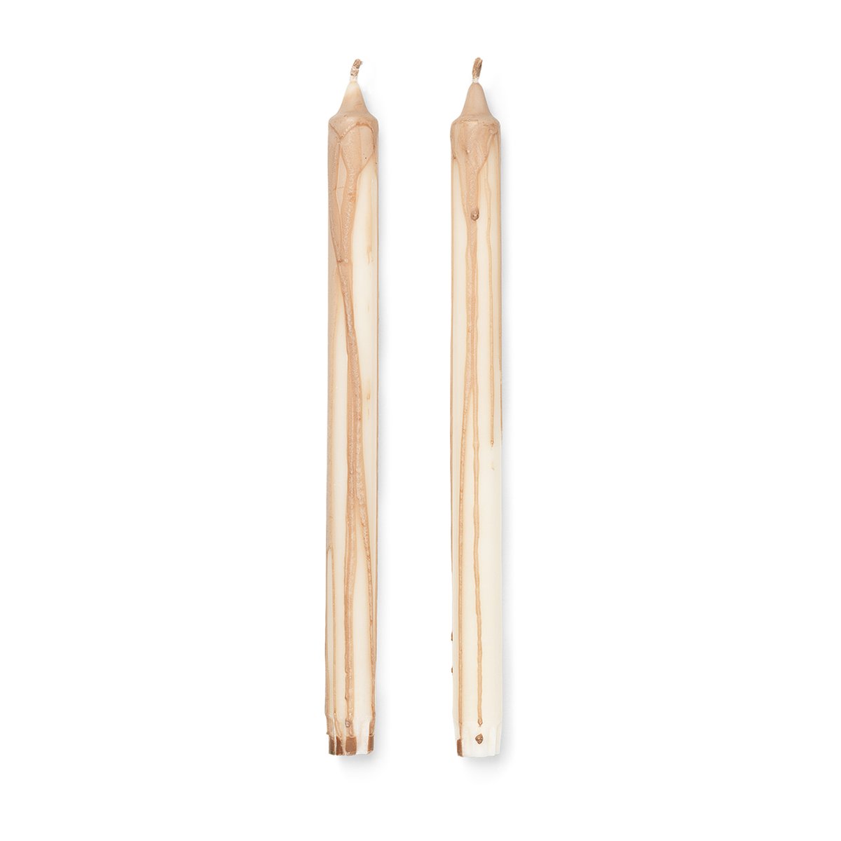 Dryp steariinikynttilä 2-pack Beige