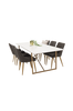 Pöytä Pinner / tammea + tuolit Pia (6/pakk.)