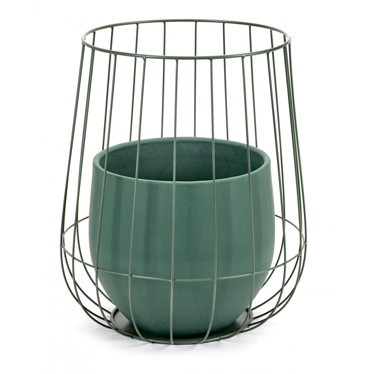 Serax kukkaruukku korissa 37x46 cm Army green
