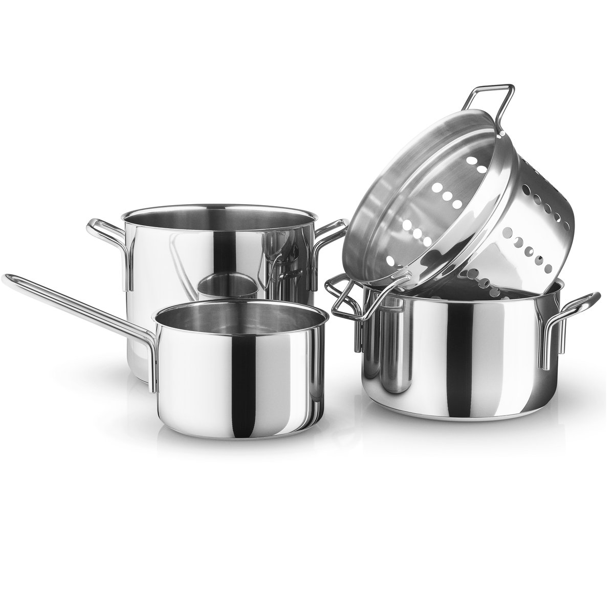 Eva Trio ruostumaton teräs kattilasetti 4-pack