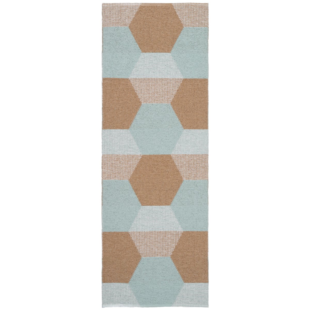 Puck muovimatto 70x295 cm Ruskea-sininen (aqua)