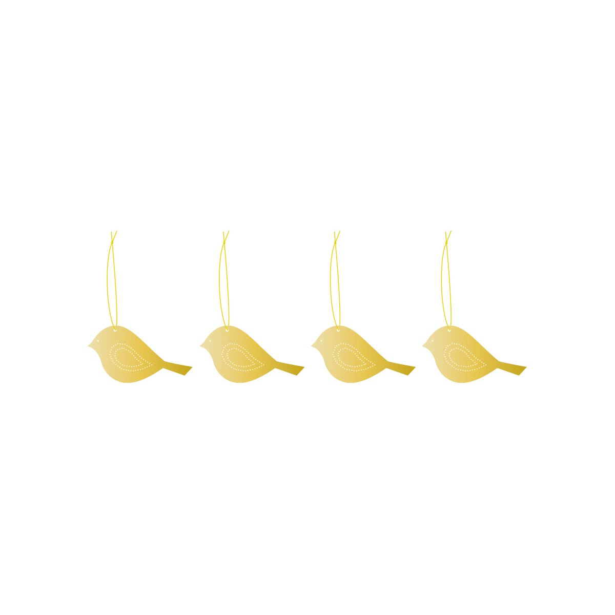 Cooee joulukoriste messinki 4-pack Winter bird
