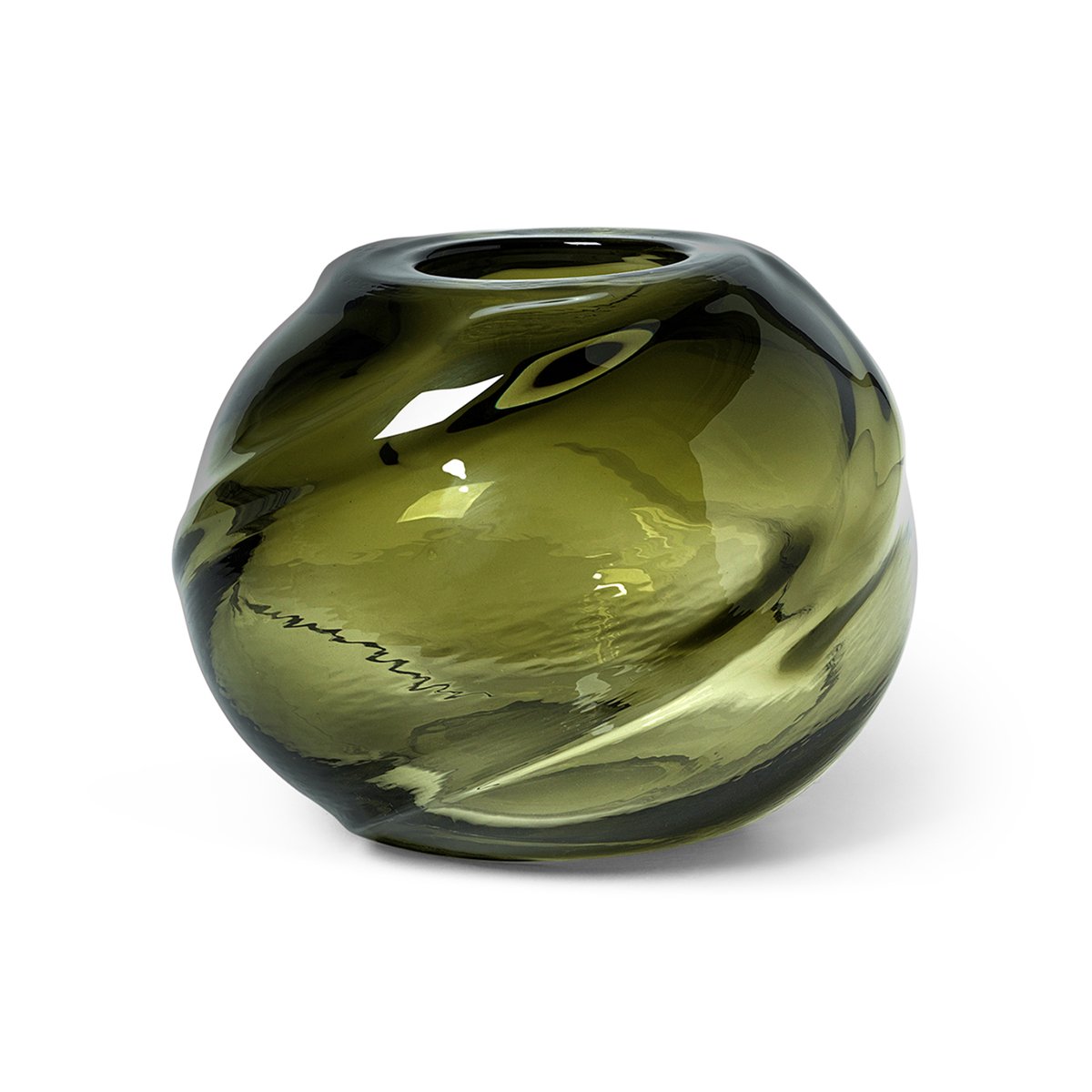 Water Swirl maljakko pyöreä Ø21 cm Moss Green