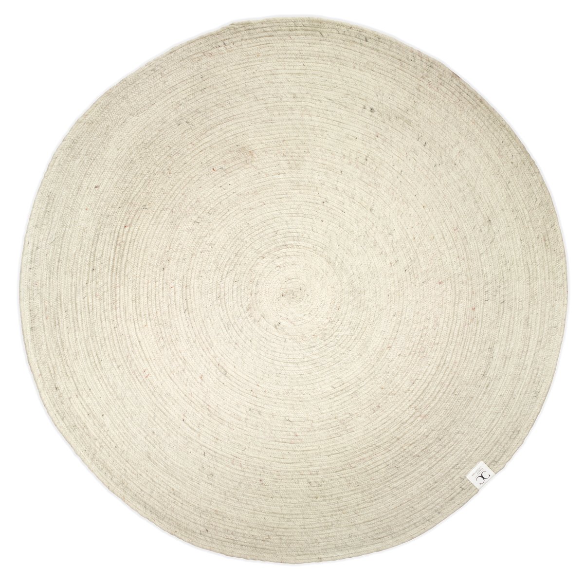 Merino villamatto pyöreä Ø 200 cm Valkoinen