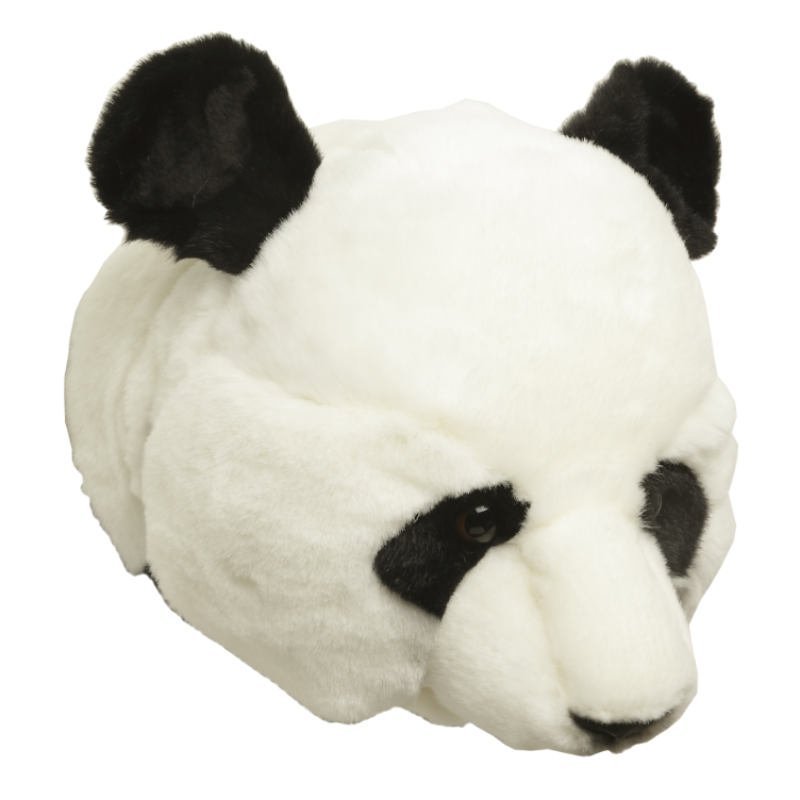 Pandapehmolelun pää seinälle panda