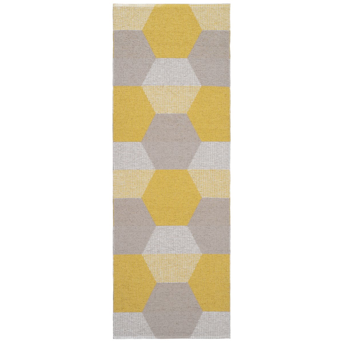 Puck muovimatto 70x295 cm Keltainen-harmaa (sun)