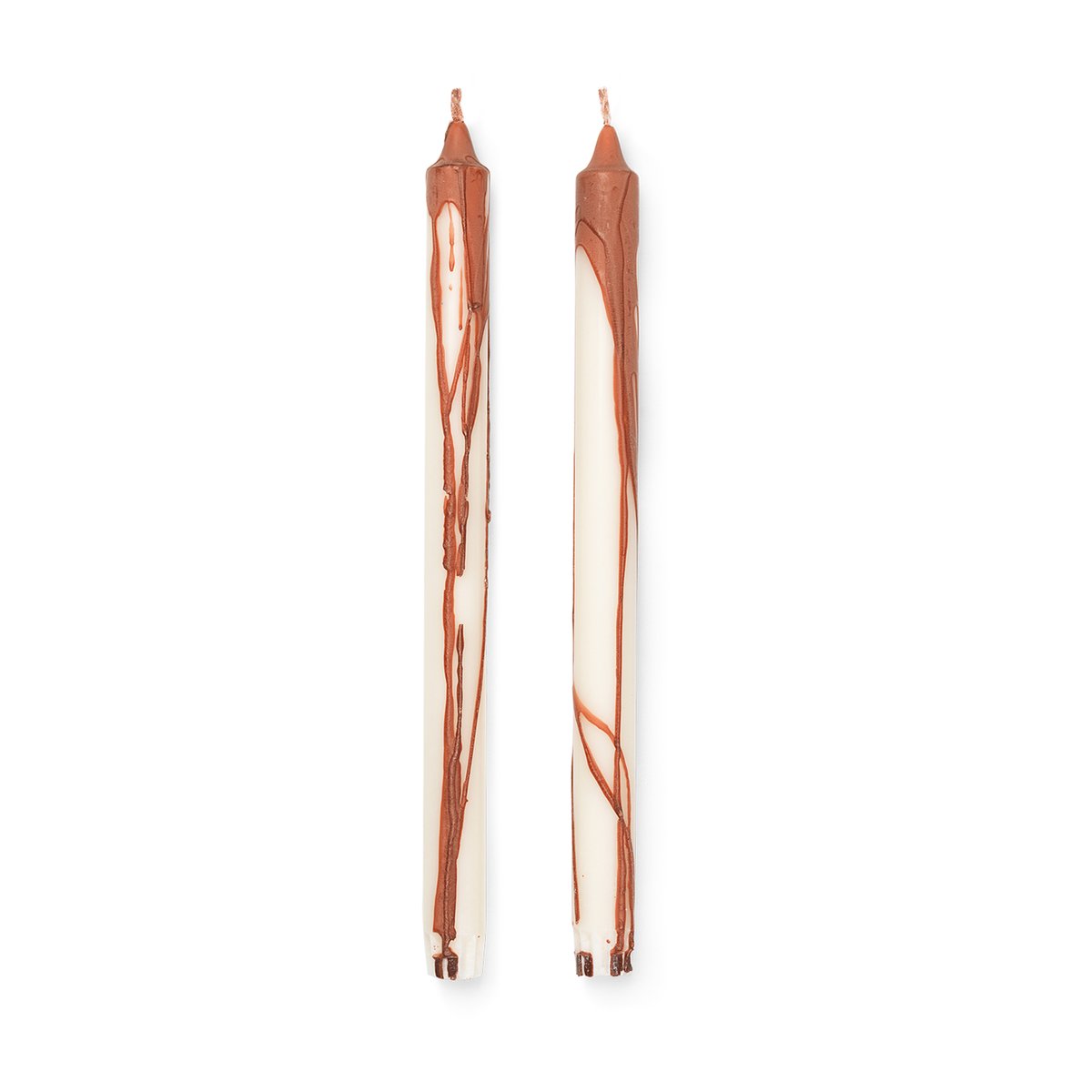 Dryp steariinikynttilä 2-pack Rust