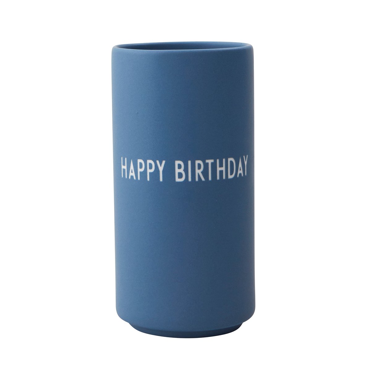 Design Letters -suosikkimaljakko Happy Birthday (sininen)