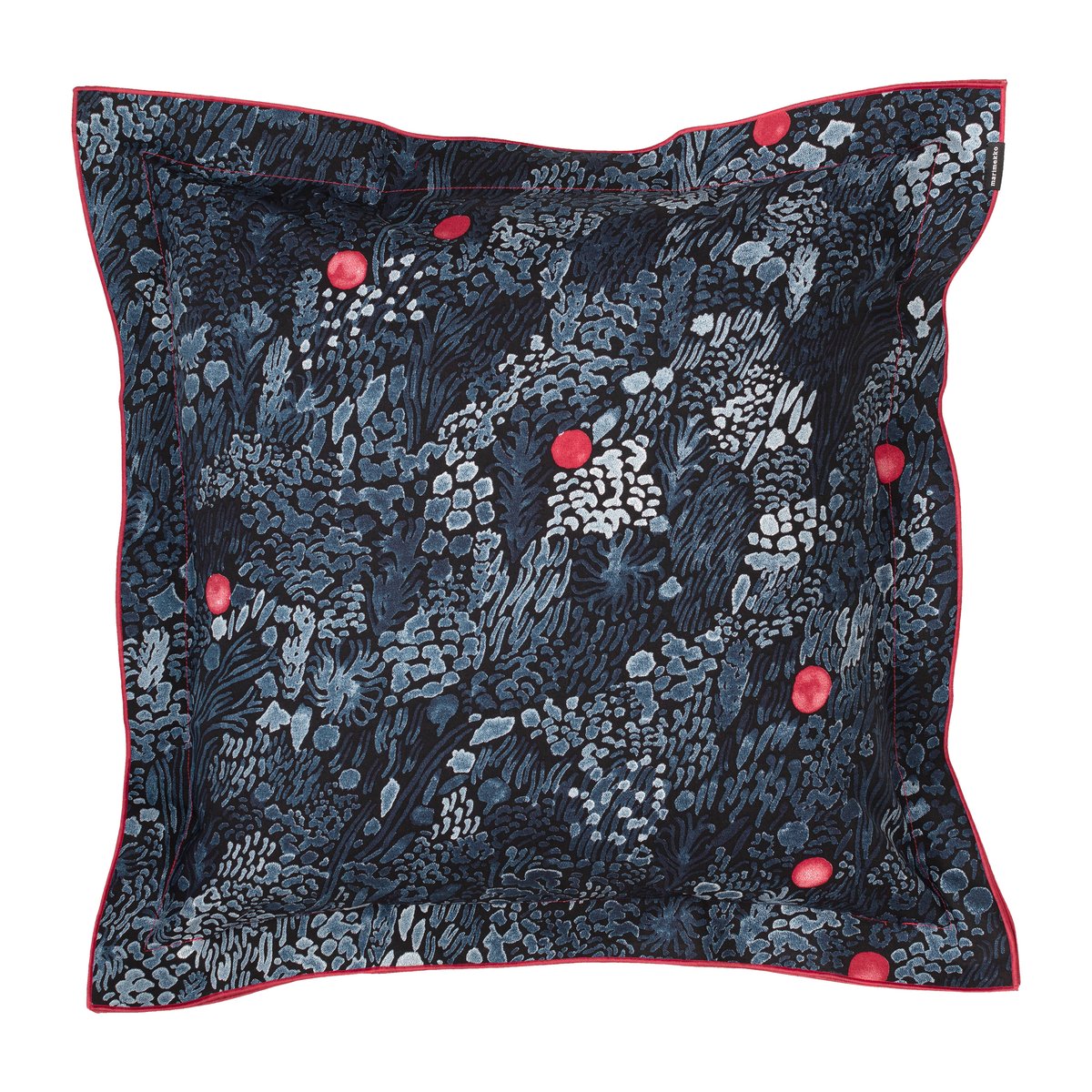 Kurjenmarja tyynynpäällinen 50 x 50 cm Musta-sininen-punainen