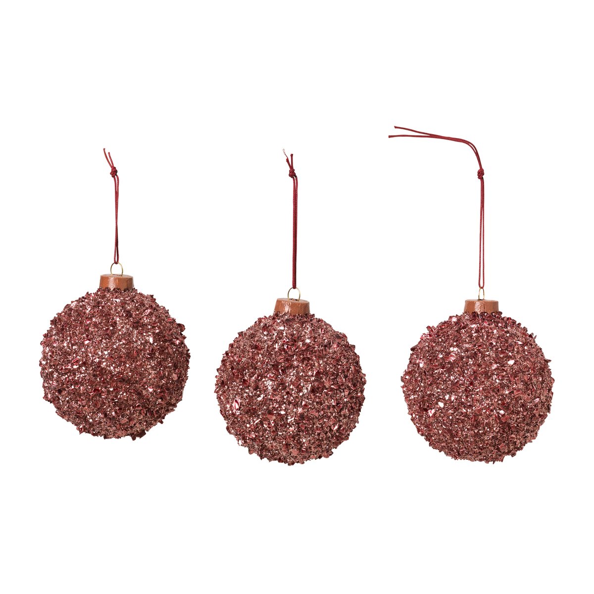 Glitter joulukoriste 3-pack Barn red