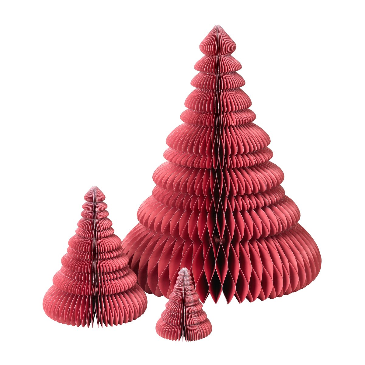 Tree paperikuusi, 3-pakkaus Pompeian red