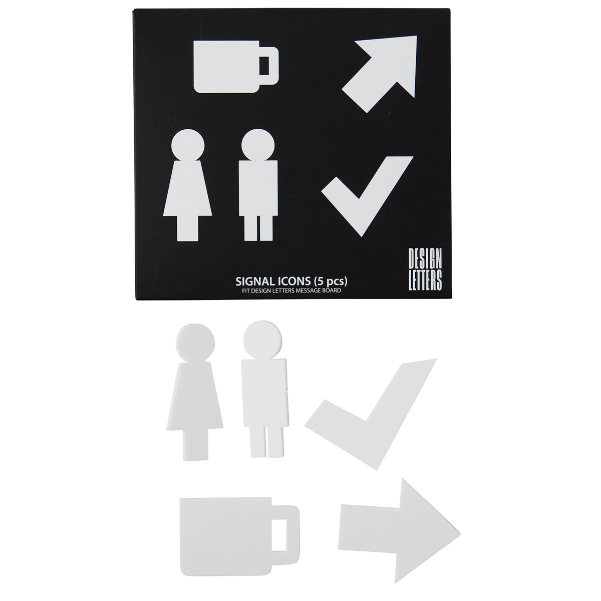 Design Letters Signal icons Valkoinen