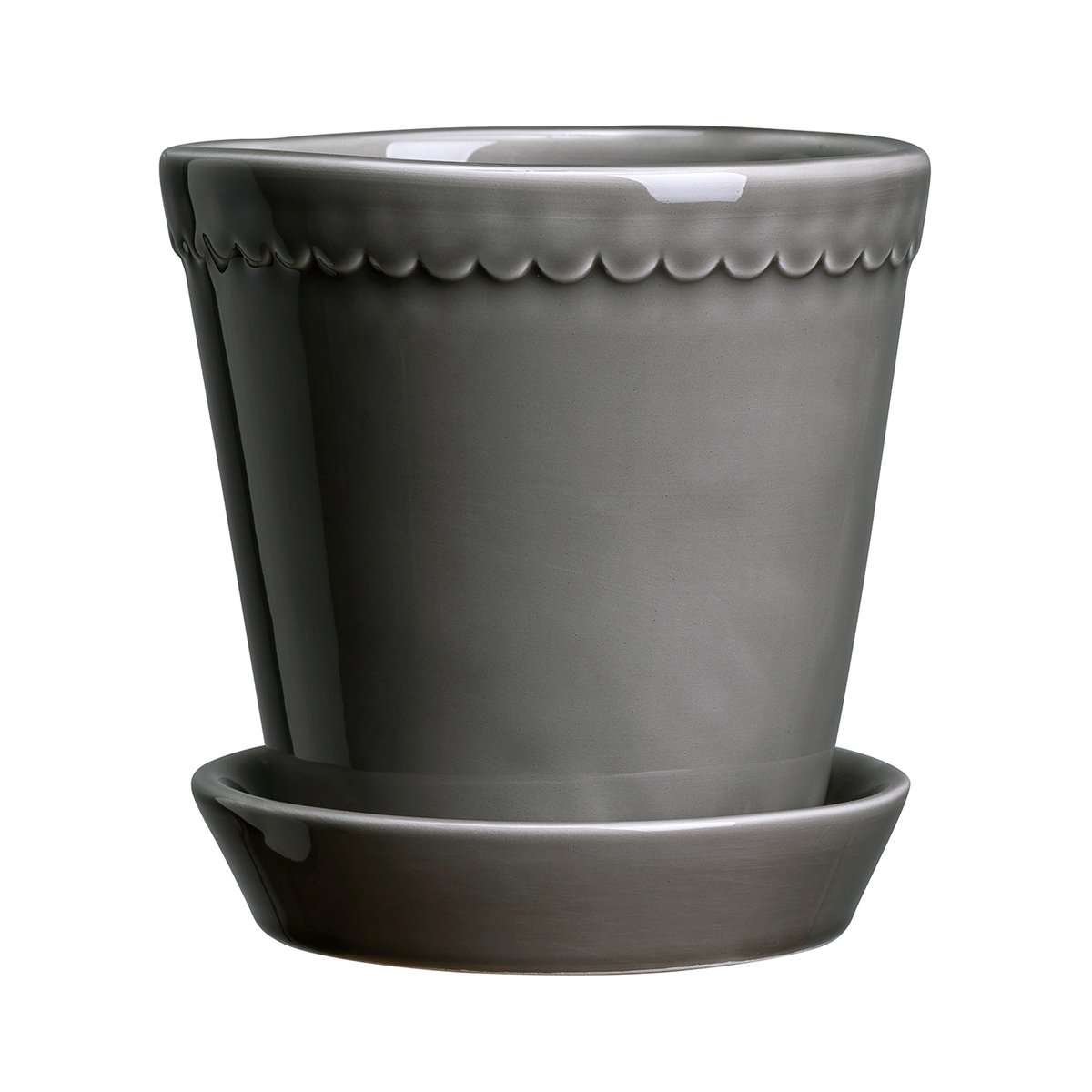 Helena ruukku lasitettu Ø16 cm Pearl grey