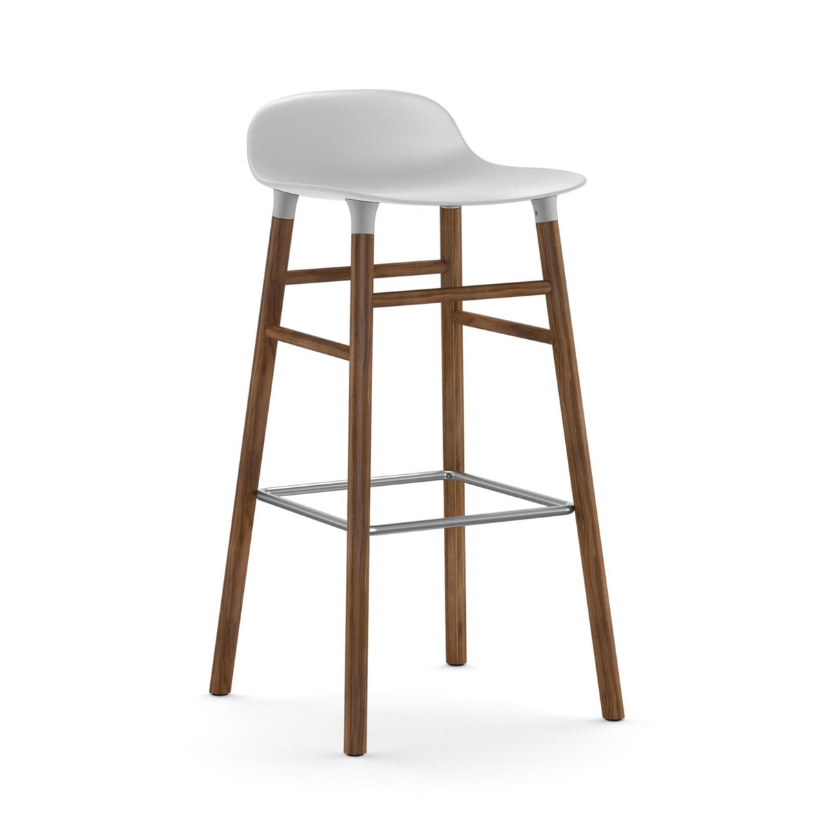 Form Chair baarijakkara pähkinäjalat valkoinen