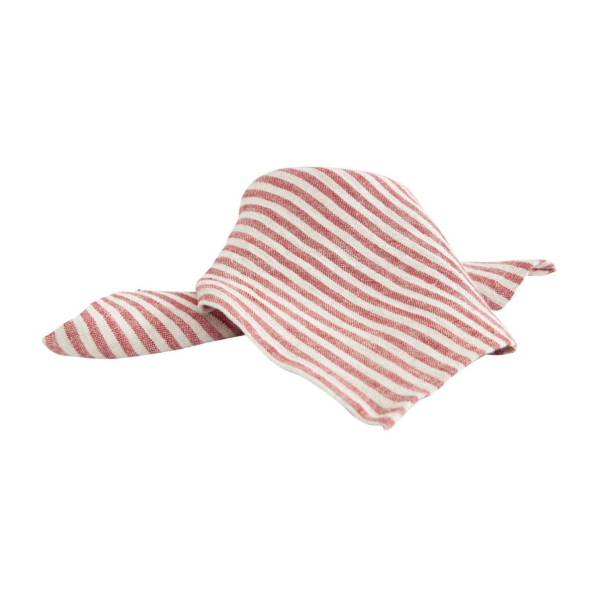Rough Linen Stripe lautasliina 45x45 cm Punainen
