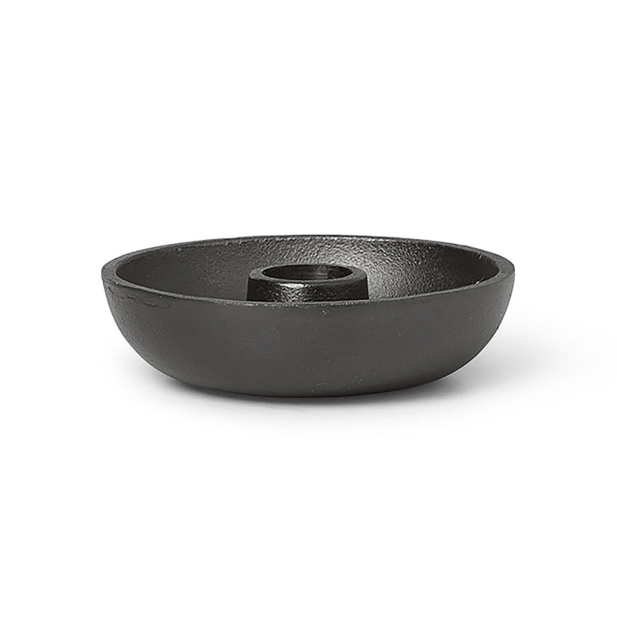 Bowl kynttilänjalka Ø10 cm Blackened aluminium