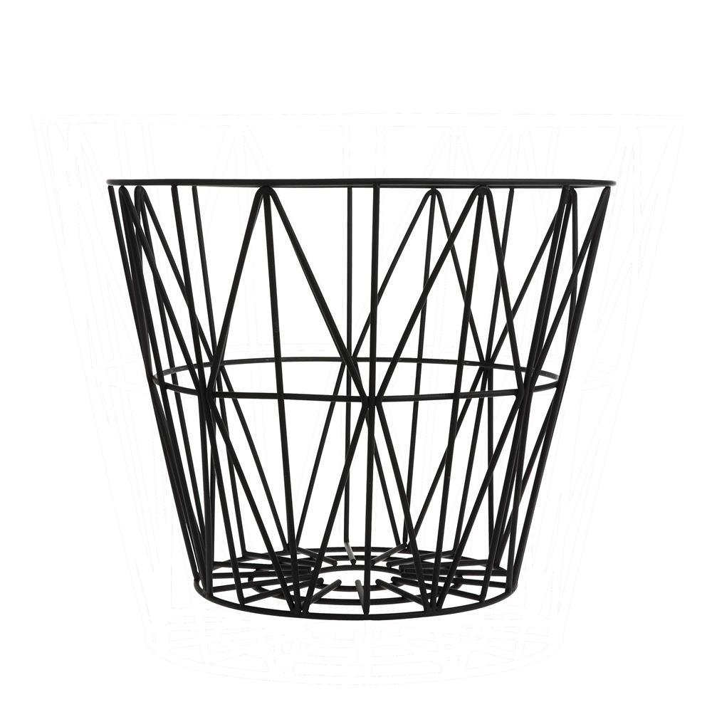 Wire kori musta pieni 40 x 35 cm