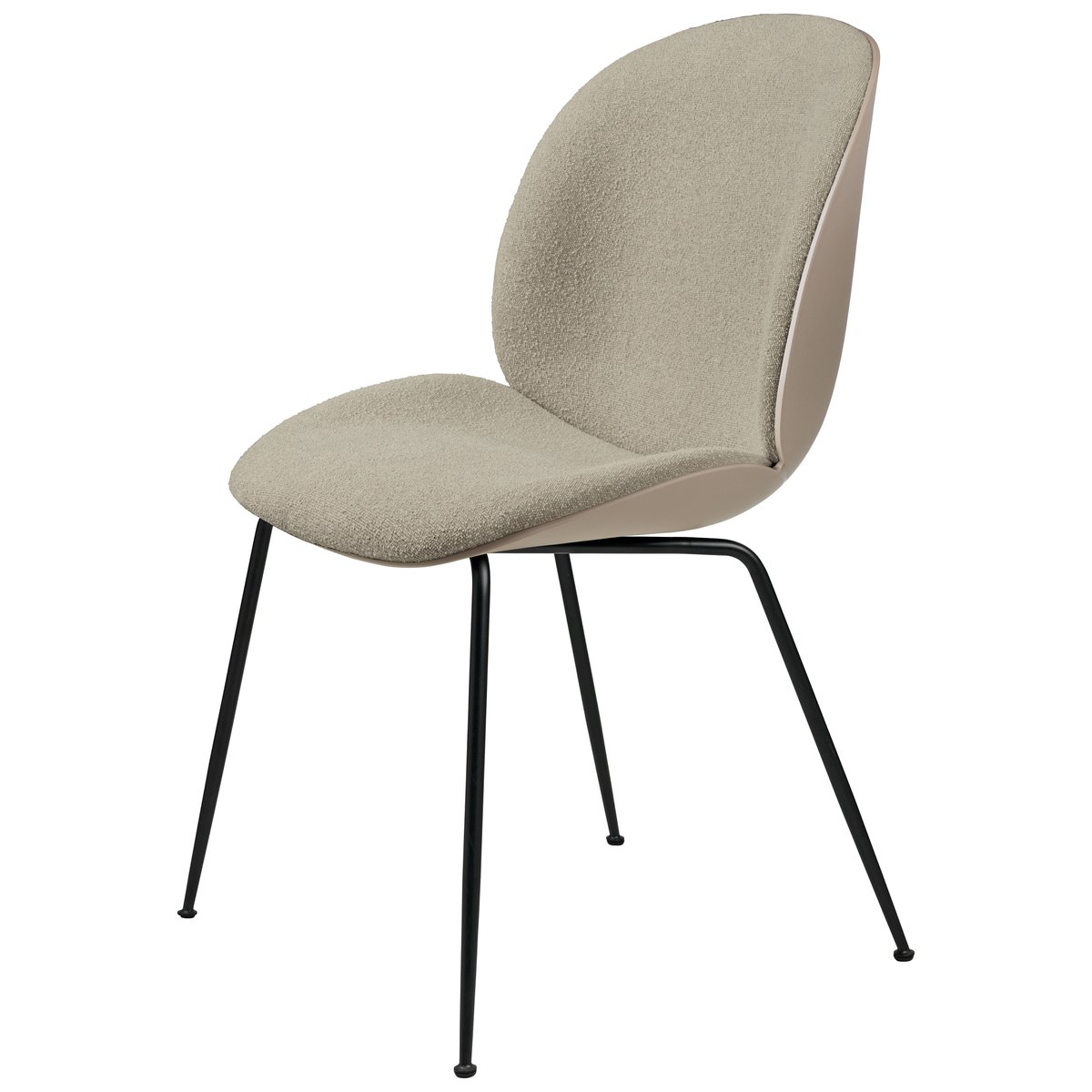 Beetle tuoli mustat jalat New Beige-Light Bouclé 008