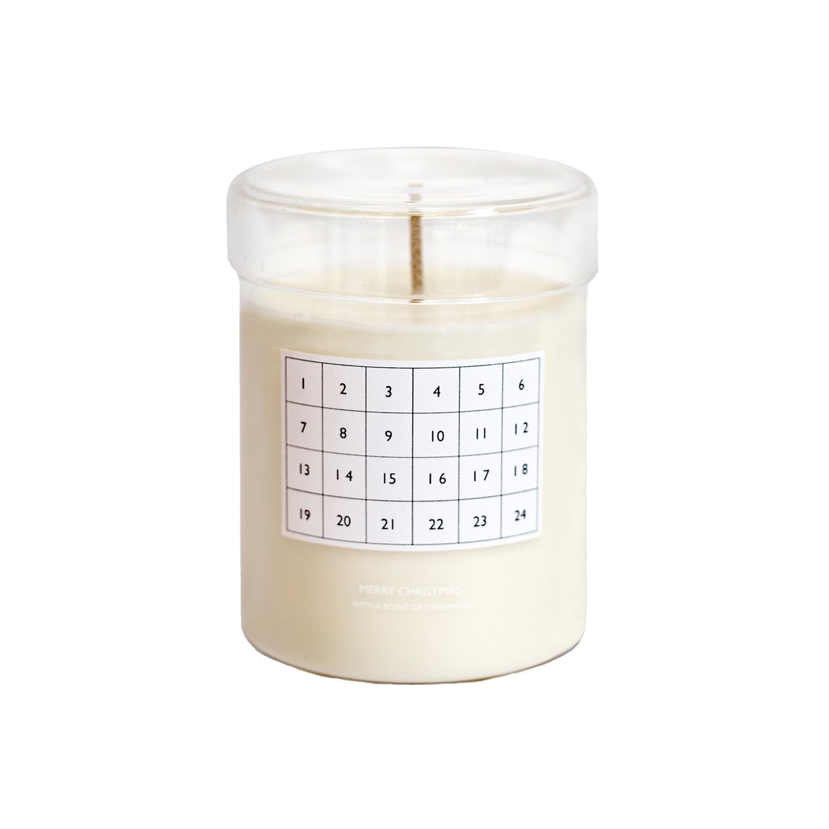 Christmas Calendar -tuoksukynttilä Valkoinen