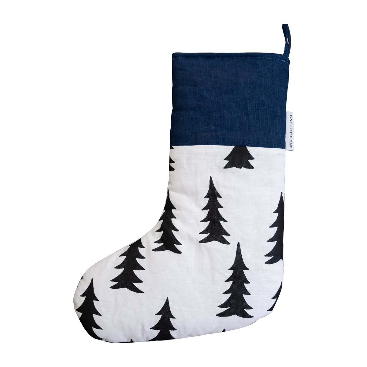 kuusi joulusukka 40 cm Musta-sininen-valkoinen
