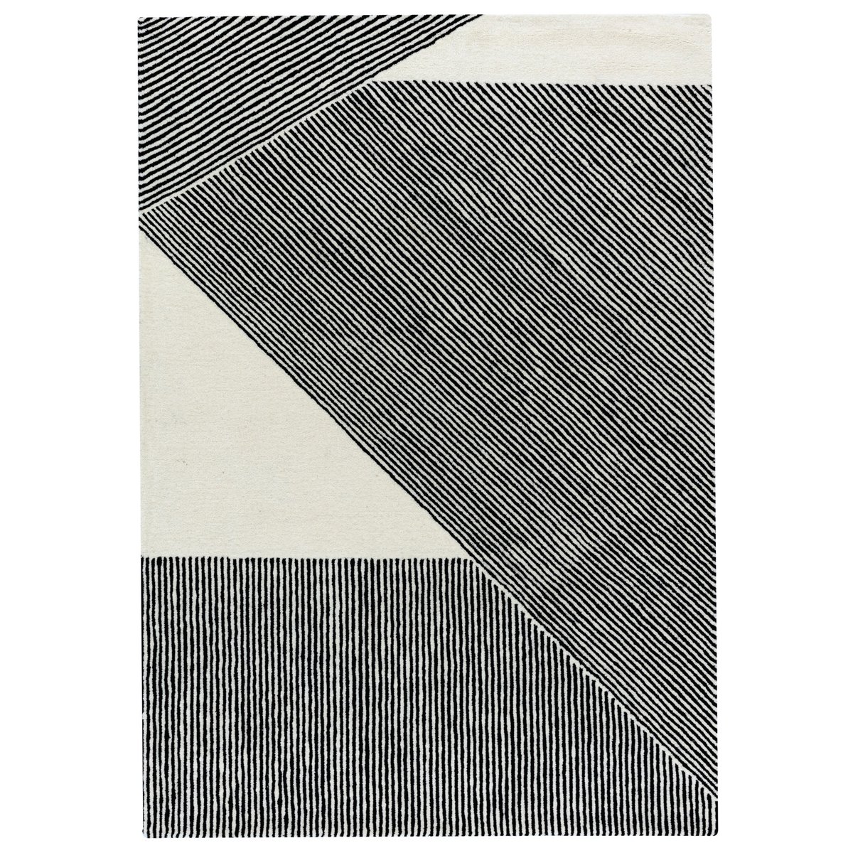Stripes-villamatto, luonnonvalkoinen 200x300 cm