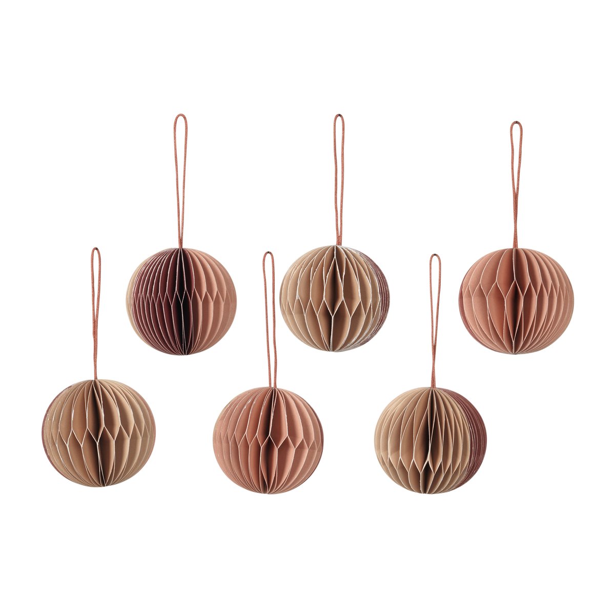 Ball joulukoriste honeycomb Ø5 cm 6 osaa Multi/pink
