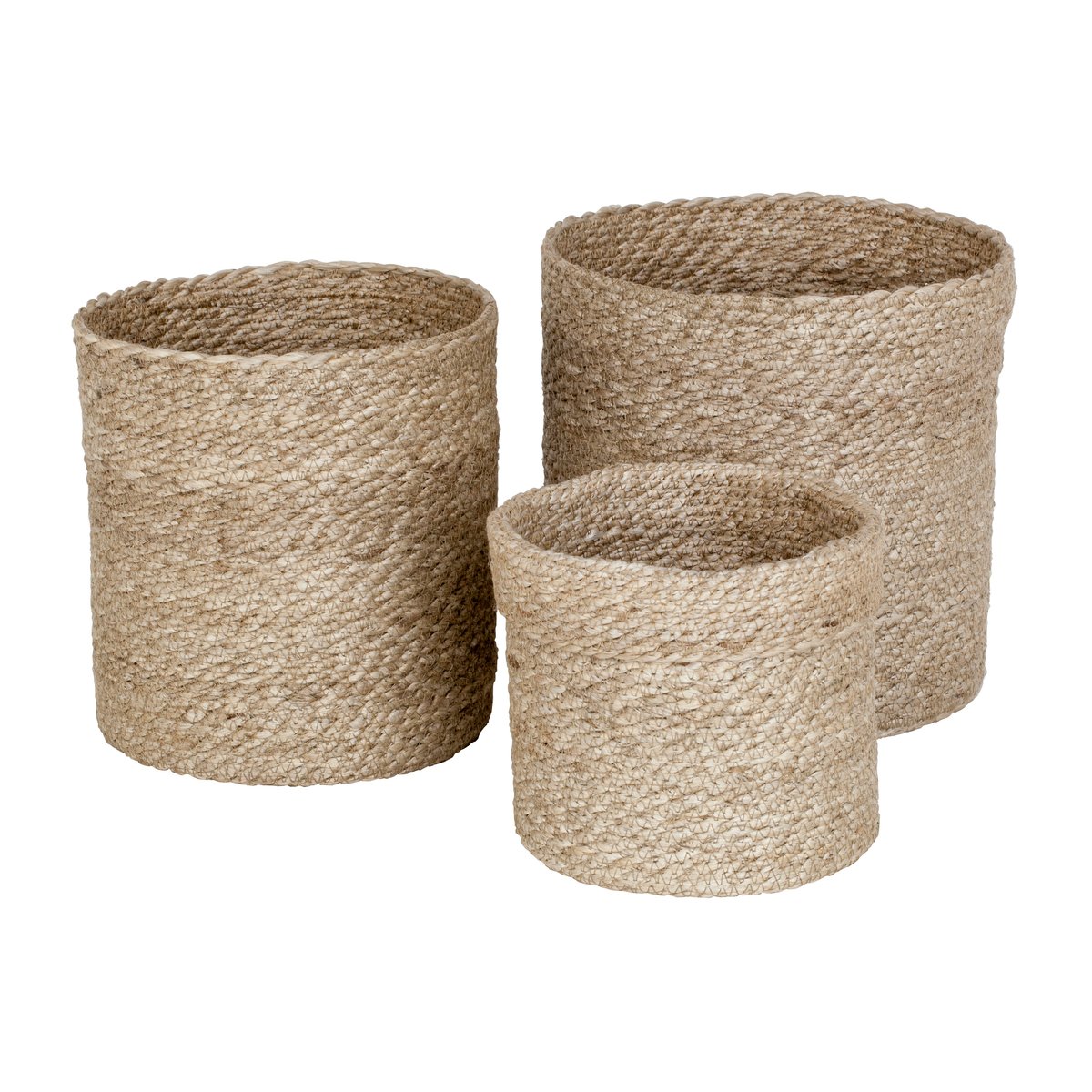 Twisted säilytyskori large 3-pack Luonto-harmaa