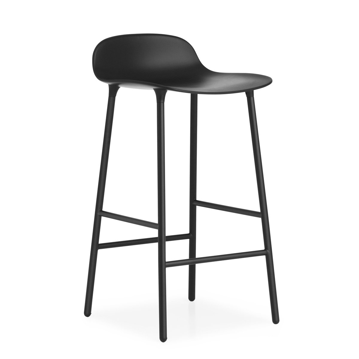 Form Chair baarijakkara metallijalat musta