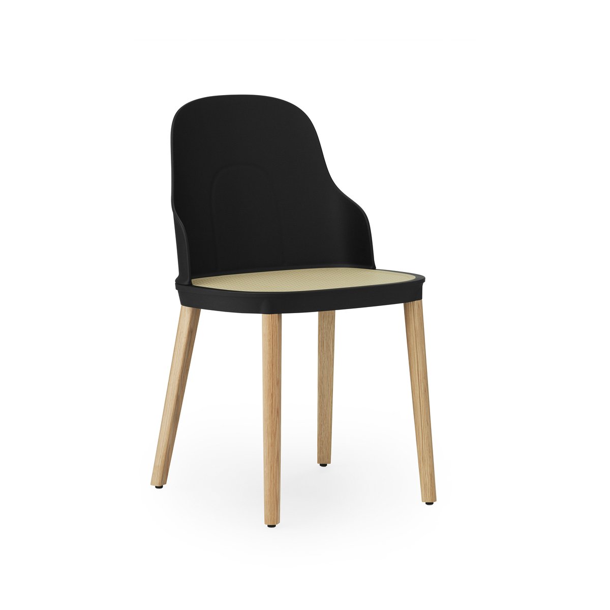 Allez molded wicker tuoli Musta-tammi