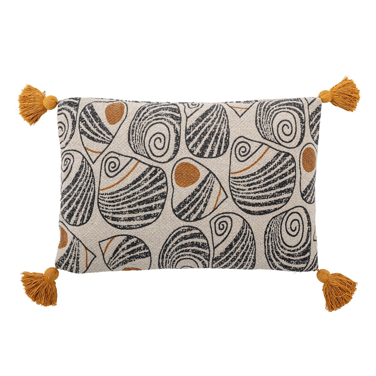 Bloomingville tyyny keltaisilla tupsuilla 40x60 cm Keltainen