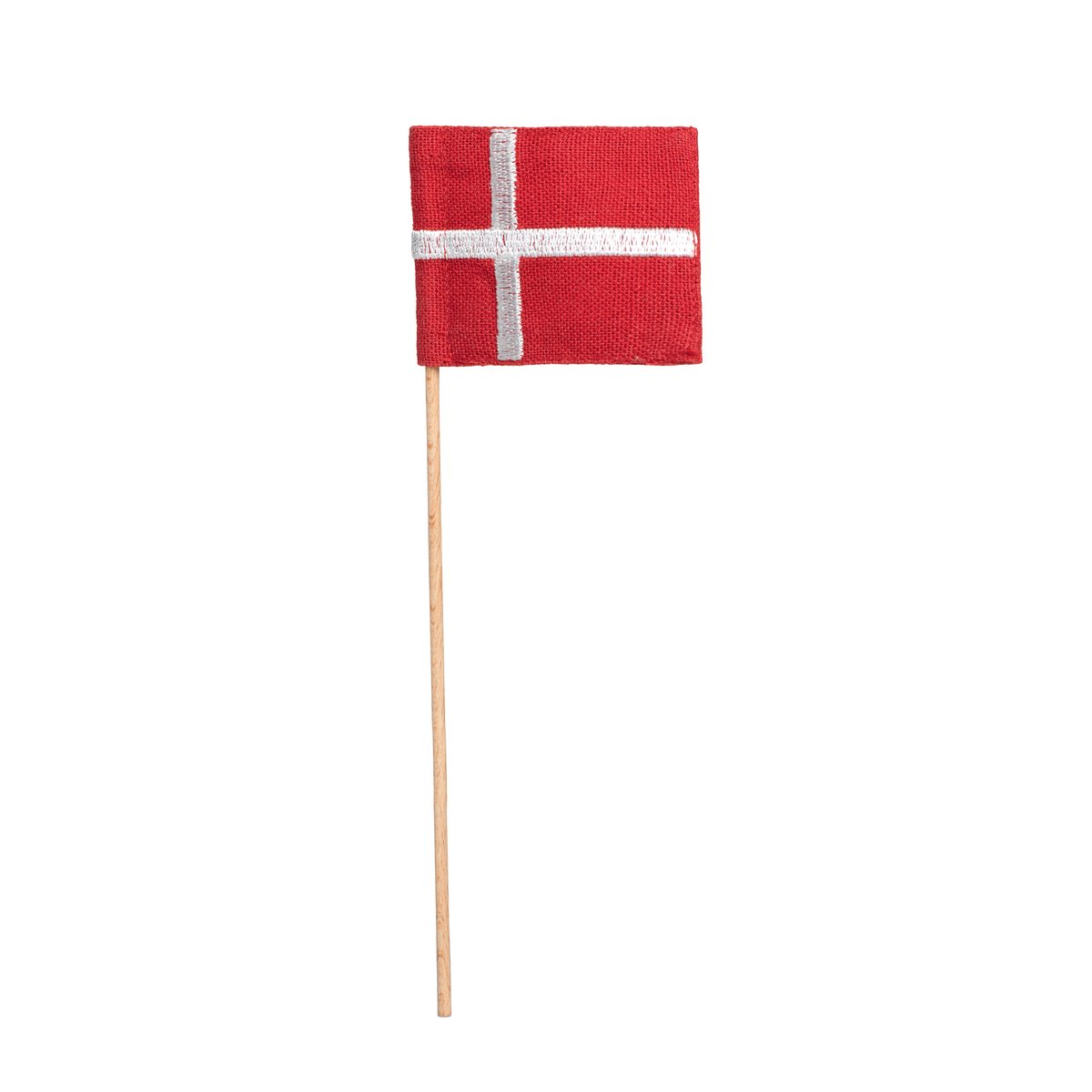 Kay Bojesen -tekstiililippu lipunkantajalle mini Punainen-valkoinen