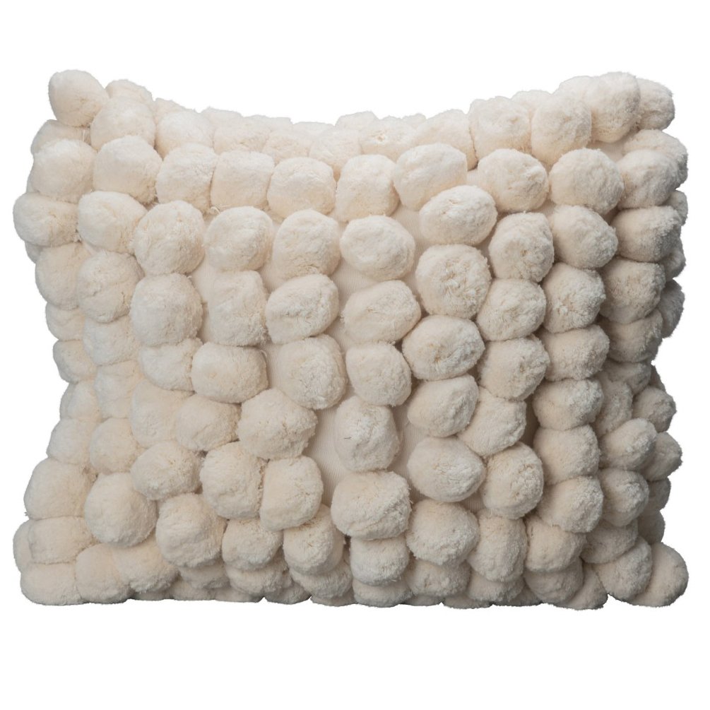 Pom Pom tyyny, 45 x 45 cm Off white